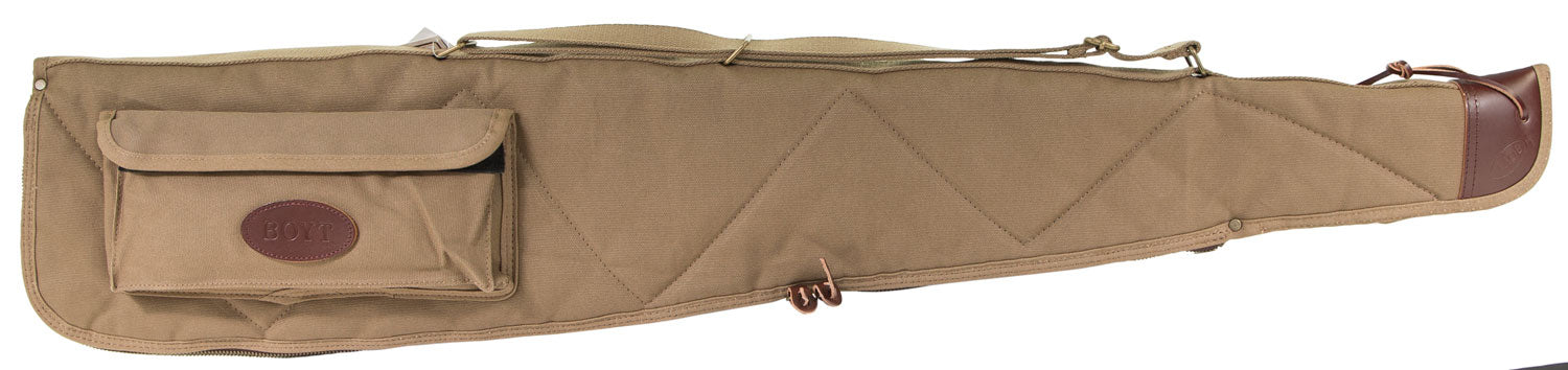 Boyt Harness 44" Alaskan Scoped Rifle Soft Case Khaki Waxed Canvas with Web Sling and Accessory Pocket