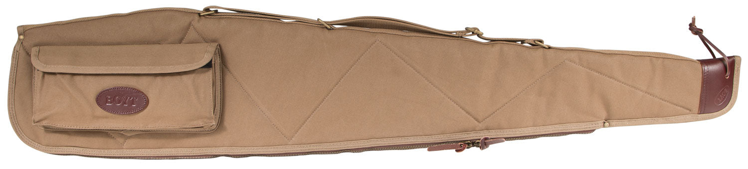 Boyt Harness 48" Alaskan Scoped Rifle Soft Case Khaki Waxed Canvas with Web Sling and Accessory Pocket