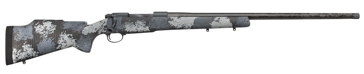 Nosler 46648 M48 Long-Range Carbon 33 Nosler 3+1 26" Carbon Fiber Wrapped Barrel, Sniper Gray Cerakote Metal Finish, Elite Midnight Camo Manners MCS-T Elite Tac Stock