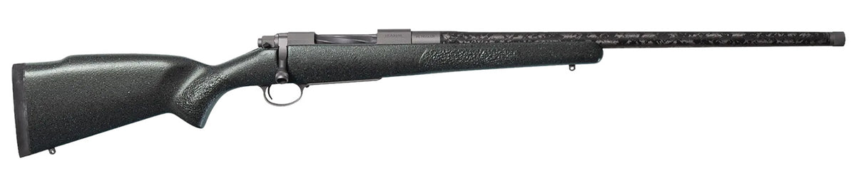 Nosler 47148 M48 Mountain Carbon 6.5 Creedmoor 4+1 24" Carbon Fiber Wrapped Barrel, Tungsten Gray Cerakote Metal Finish, Granite Green Mountain Hunter Stock