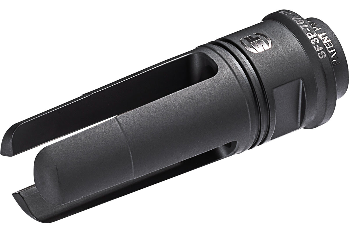 SureFire SF3P762MG1228 Black DLC 3-Prong Flash Hider, 7.62 NATO, 1/2"-28 tpi, AR-10