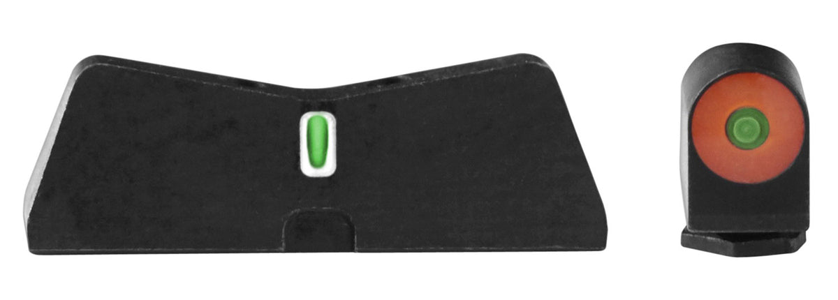 XS Sights GL0009S5N Green Tritium Orange Outline DXT2 Night Sights for Glock