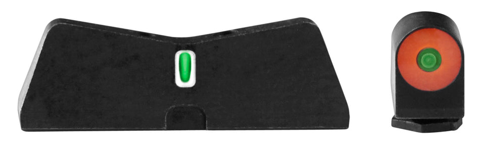 XS Sights GL0010S5N Green Tritium Orange Outline DXT2 Defensive Night Sights for Glock