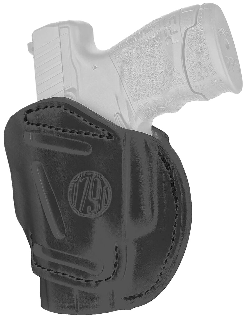 1791 Gunleather Size 03 3-Way IWB/OWB Stealth Black Leather Belt Holster Ambidextrous