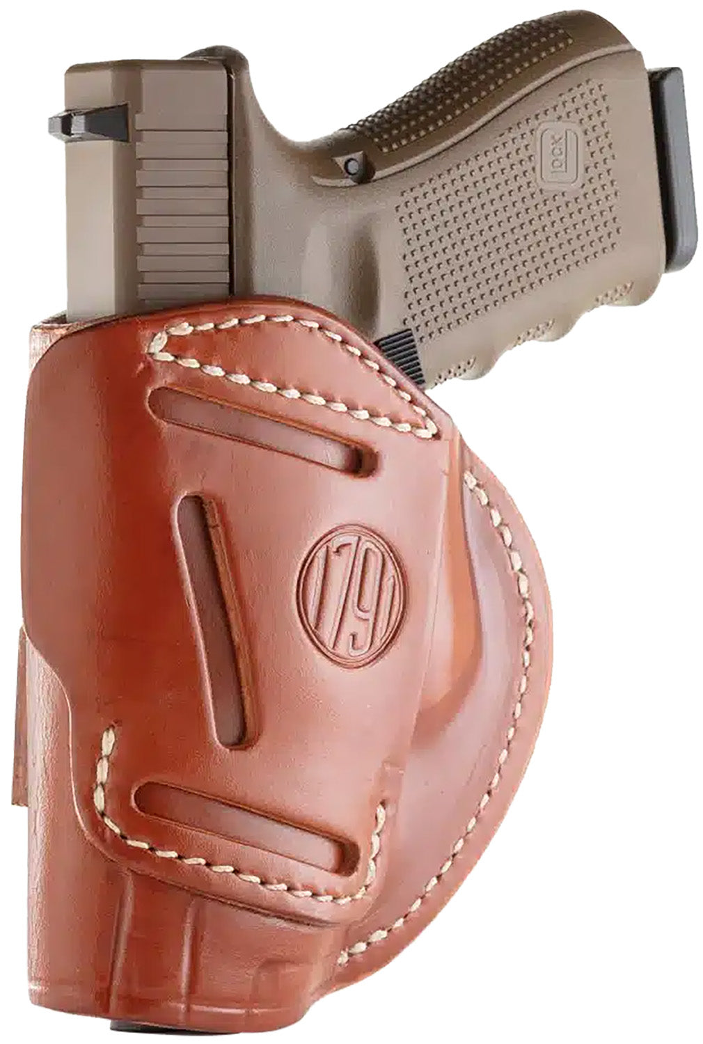 1791 Gunleather 4-Way Concealment & Belt Holster Size 05 Classic Brown - Glock 17, Springfield XD, S&W M&P, VP9 Compatible