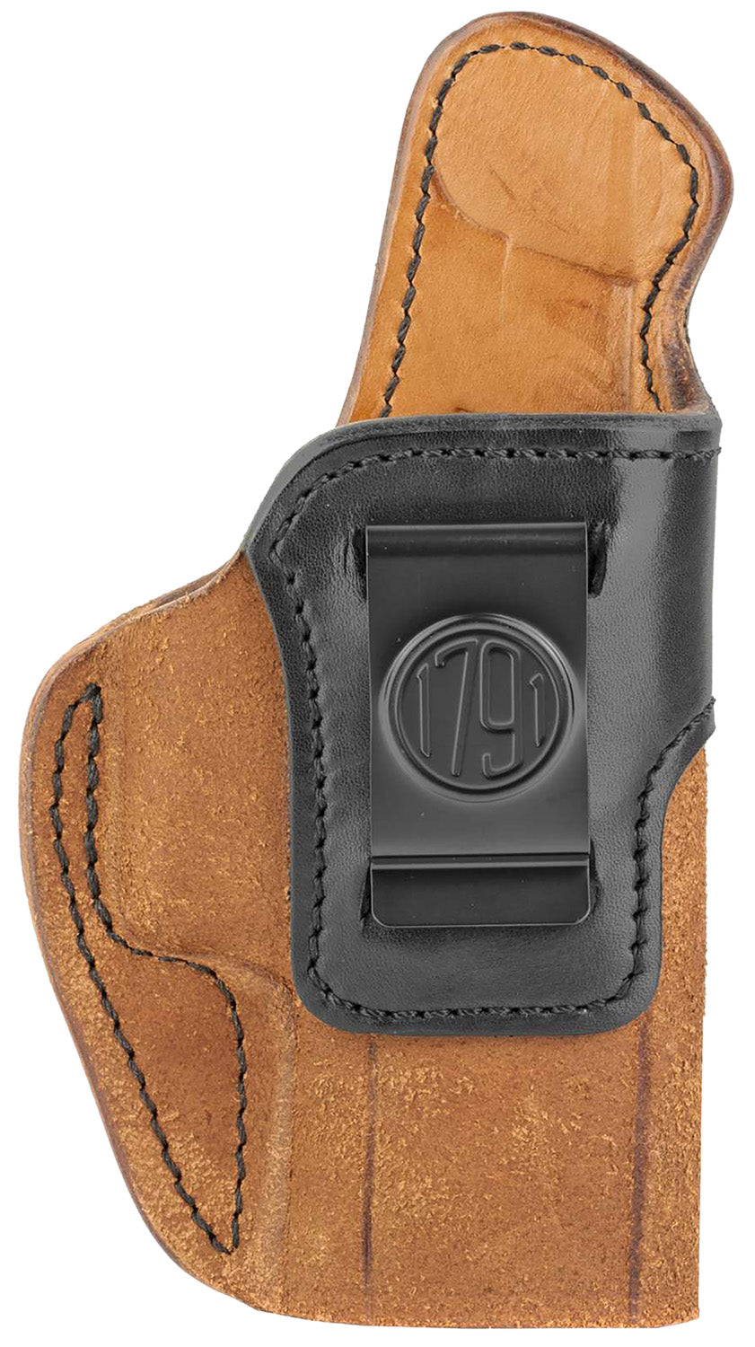 1791 RCH IWB Size 05 Black/Brown Cowhide Leather Belt Clip Holster HK VP9SK/Taurus G3 Right Hand