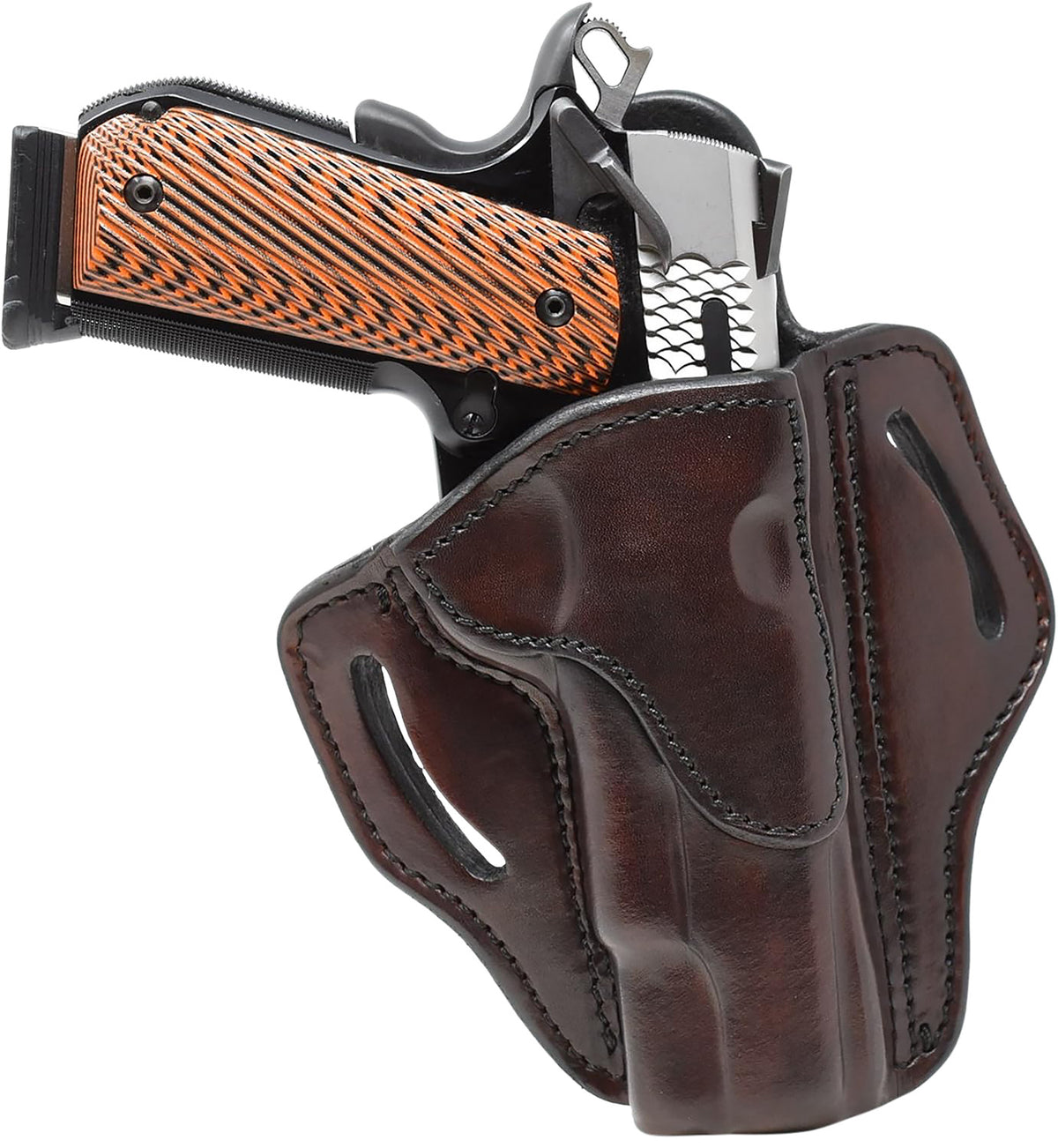 1791 Gunleather BH1 OWB Leather Holster Size 01 Sig Brown Belt Slide 4-5" 1911 Right Hand Carry