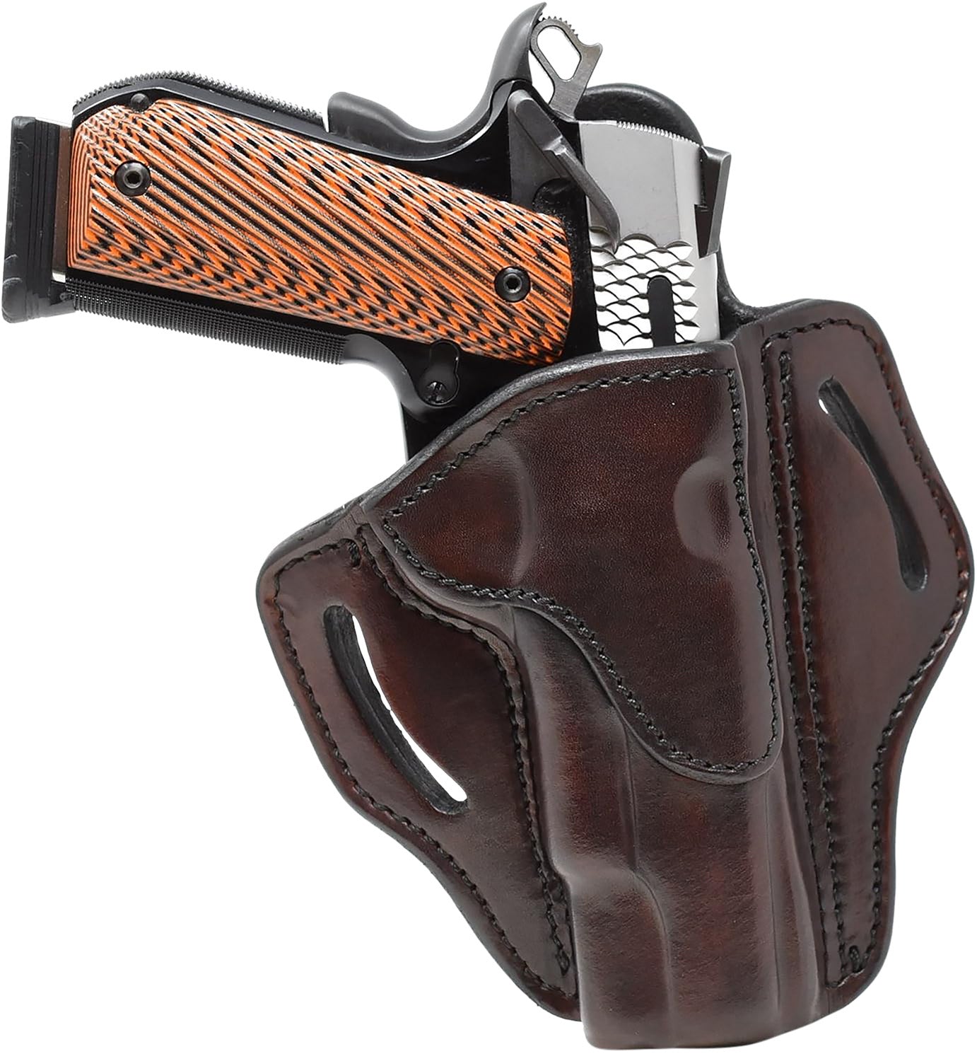 1791 Gunleather BH1 OWB Leather Holster Size 01 Sig Brown Belt Slide 4-5" 1911 Right Hand Carry