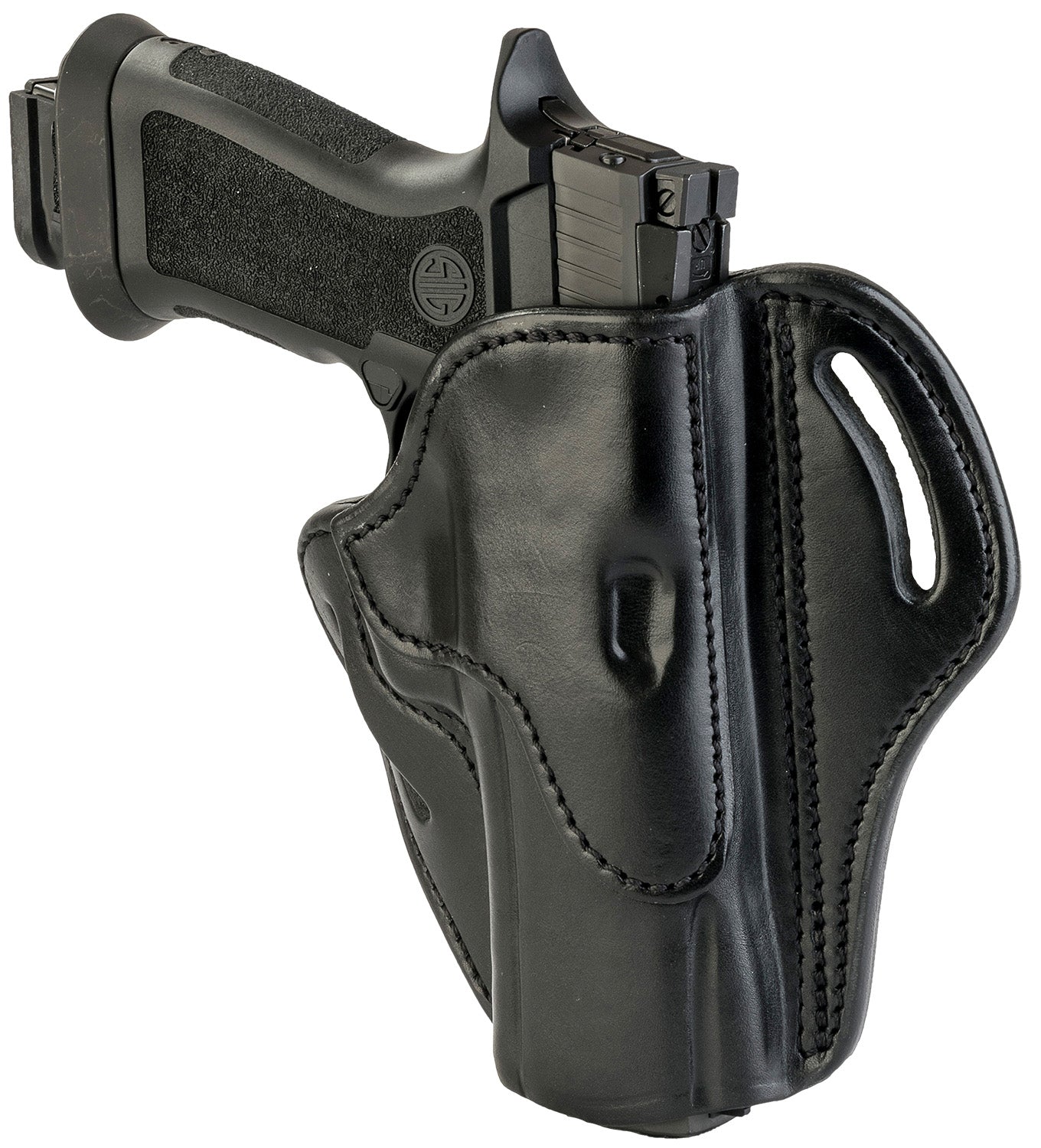1791 Gunleather BH2.4 OWB Leather Holster Size 2.4 Stealth Black Belt Slide Walther PPQ/Sig P320/XD-M