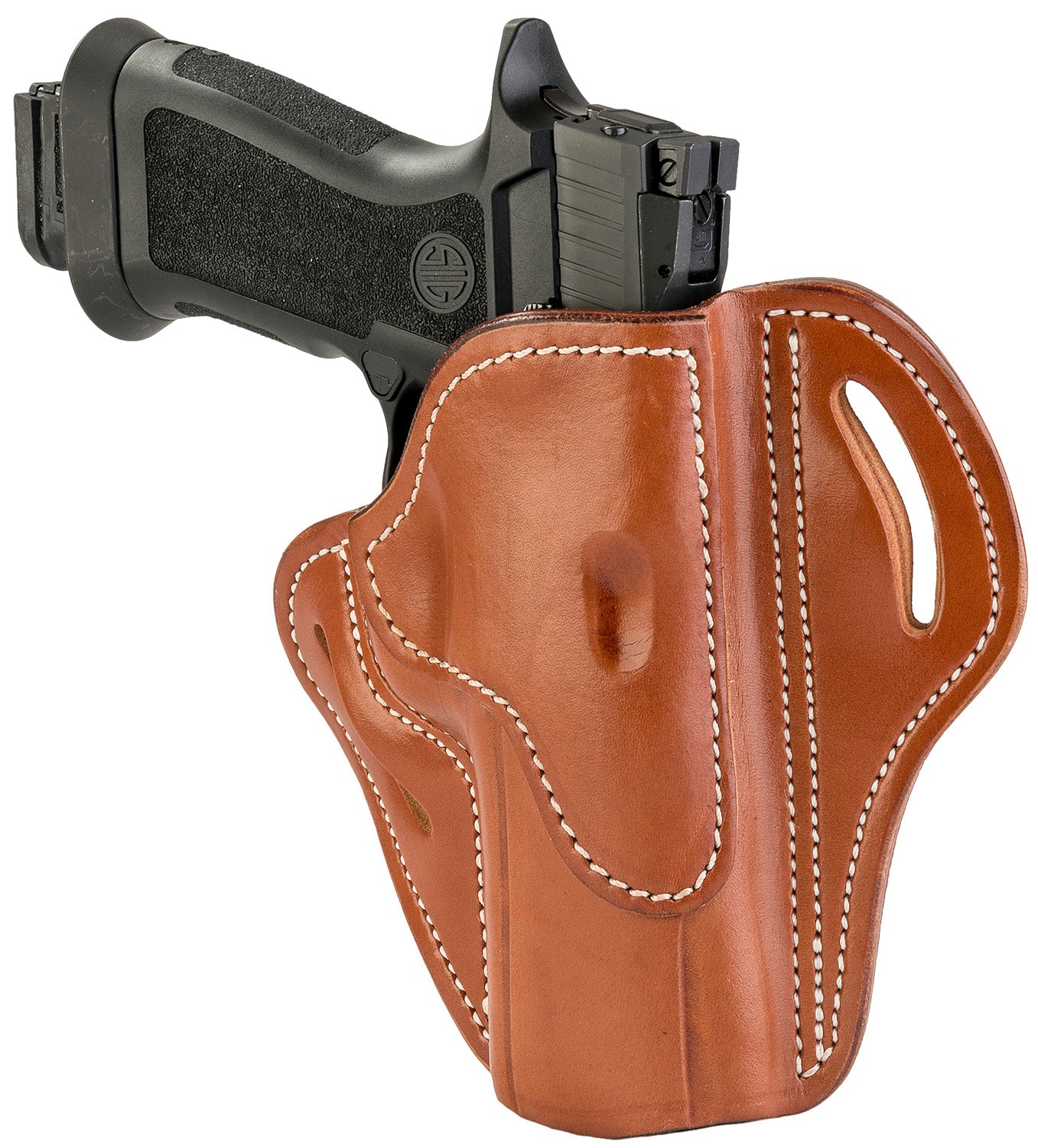 1791 Gunleather BH2.4 OWB Leather Holster Size 2.4 Classic Brown Belt Slide Walther PPQ/Sig P320/XD-M