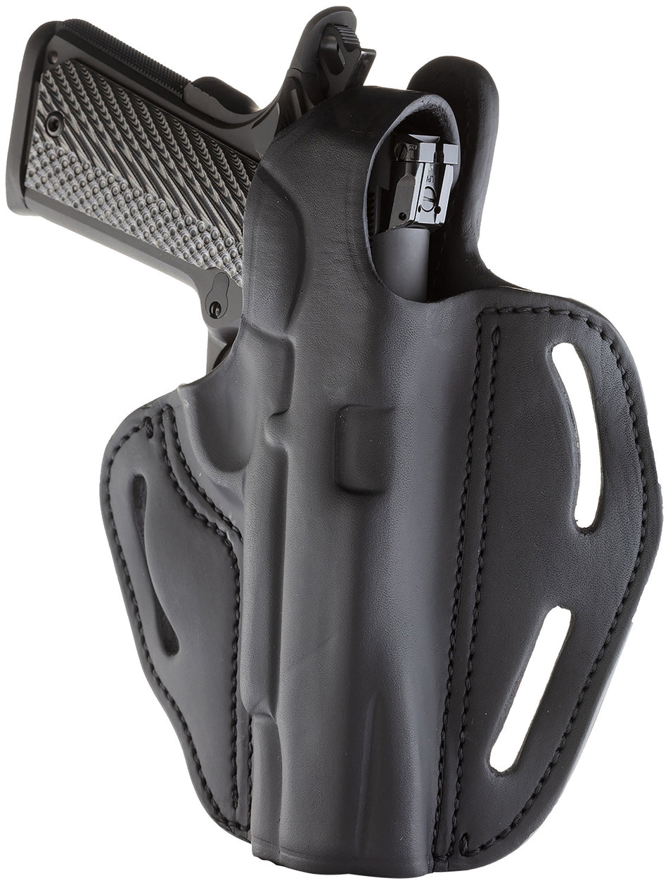 1791 Gunleather BHX OWB Leather Holster Size 01 Stealth Black w/Thumb Break Belt Slide 1911 4-5" Right Hand