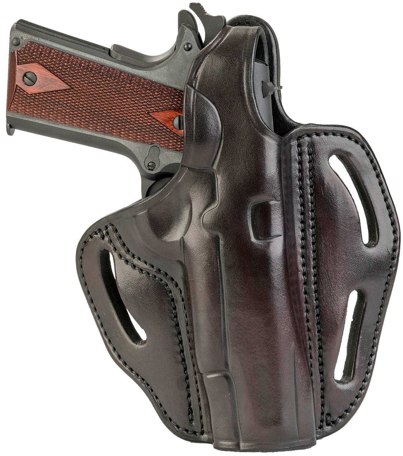 1791 Gunleather BHX OWB Leather Holster Size 01 Sig Brown w/Thumb Break Belt Slide 1911 4-5"