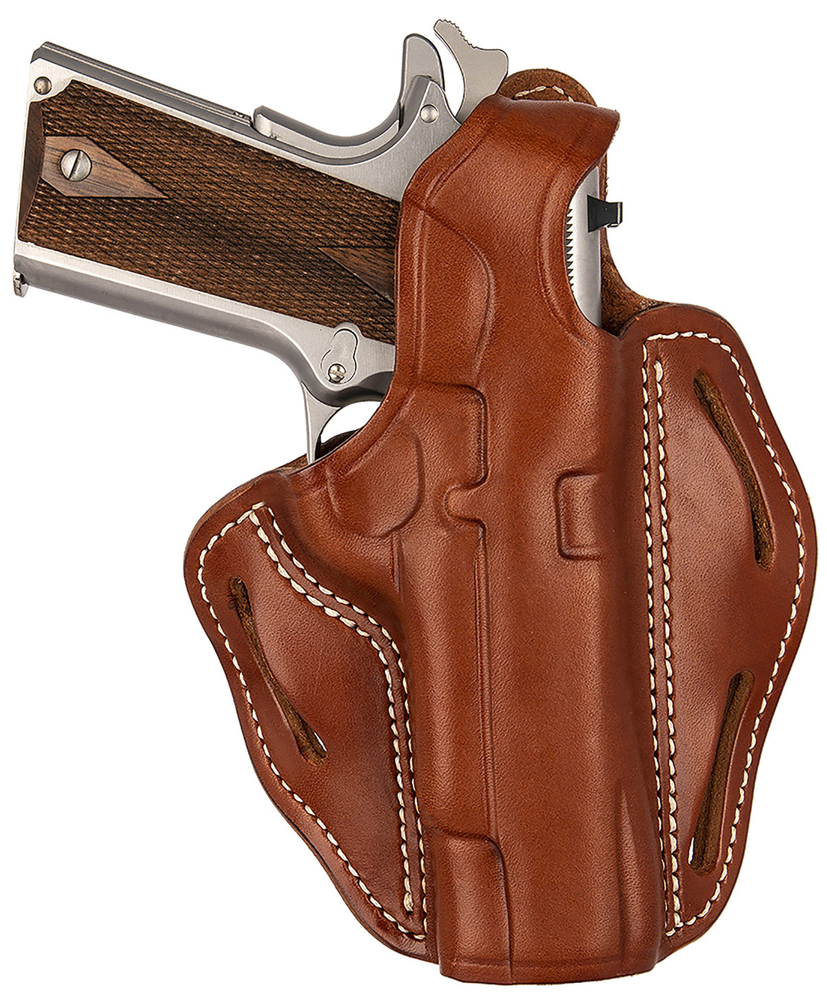 1791 Gunleather BHX OWB Leather Holster Size 01 Classic Brown w/Thumb Break Belt Slide 1911 4-5"