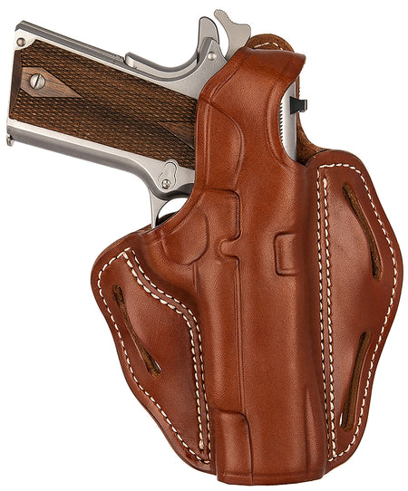 1791 Gunleather BHX OWB Leather Holster Size 01 Classic Brown w/Thumb Break Belt Slide 1911 4-5"