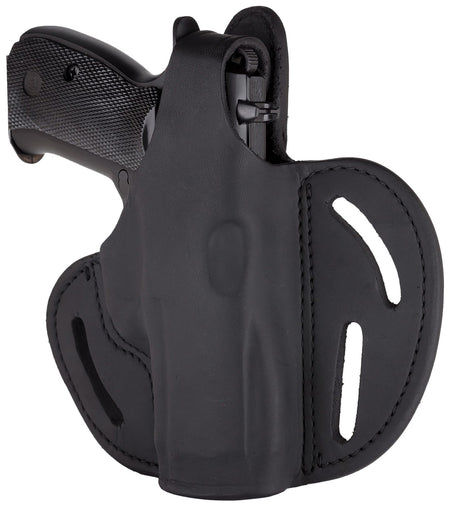 1791 Gunleather BHX OWB Leather Holster Size 03 Stealth Black w/Thumb Break Belt Slide Glock/Shield RH