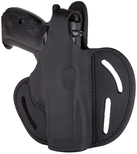 1791 Gunleather BHX OWB 05S Stealth Black Leather Holster with Retention Strap Sig P320 Carry Springfield XD-M Compact