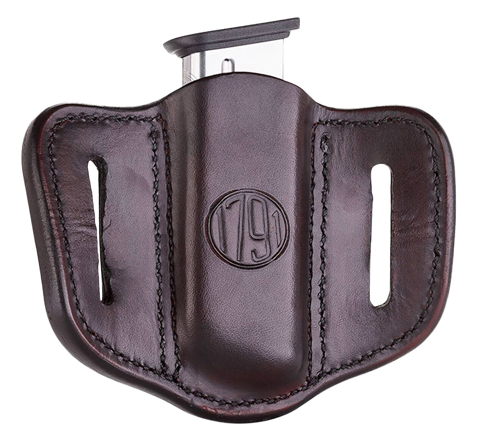 1791 Gunleather MAG1.1 Signature Brown Leather Single Stack Mag Belt Slide Holster Ambidextrous