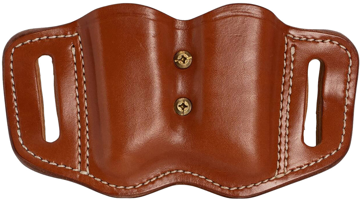 1791 Gunleather MAG2.1 Classic Brown Leather Double Single Stack Mag Belt Slide Holster Ambidextrous