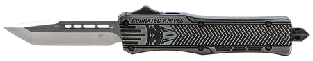 CobraTec CTK-1 Small OTF 2.75" Tanto Plain D2 Steel Black Stonewashed Aluminum Handle Glass Breaker Pocket Clip