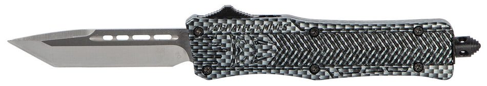 CobraTec CTK-1 Small OTF 2.75" Tanto Plain D2 Steel Carbon Fiber Aluminum Handle Glass Breaker Pocket Clip