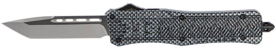 CobraTec CTK-1 Medium 3" OTF Tanto Plain D2 Carbon Fiber Aluminum Handle w/ Glass Breaker