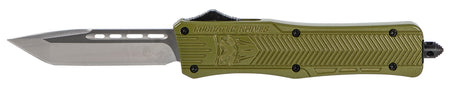 CobraTec CTK-1 Medium 3" OTF Tanto Plain D2 OD Green Aluminum Handle w/ Glass Breaker