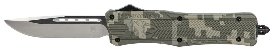 CobraTec CTK-1 Medium 3" OTF Drop Point Plain D2 Army DigiCamo Aluminum Handle w/ Glass Breaker