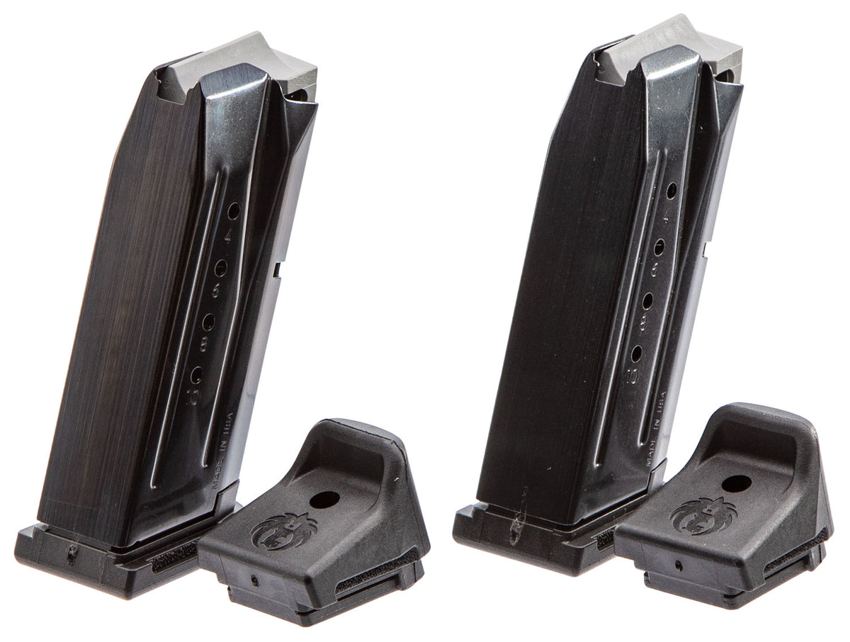 Ruger 90686 Security-9 2-Pack Value Magazines 10rd 9mm Luger Black Oxide Steel