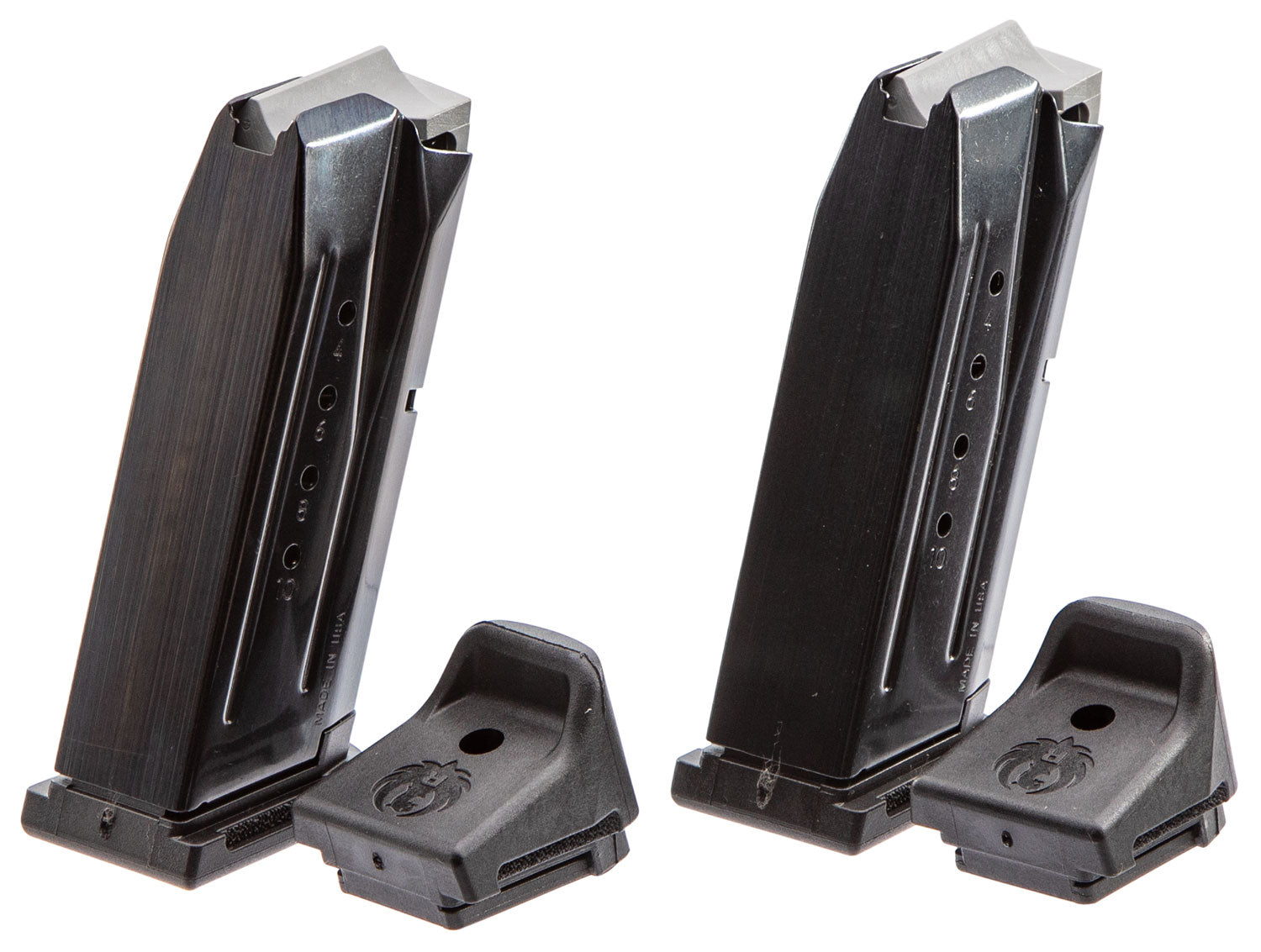 Ruger 90686 Security-9 2-Pack Value Magazines 10rd 9mm Luger Black Oxide Steel