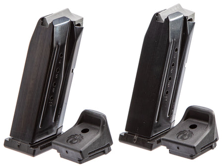 Ruger 90686 Security-9 2-Pack Value Magazines 10rd 9mm Luger Black Oxide Steel