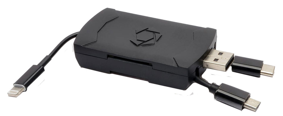 Stealth Cam 4-in-1 SD Memory Card Reader with USB and Lightning Support