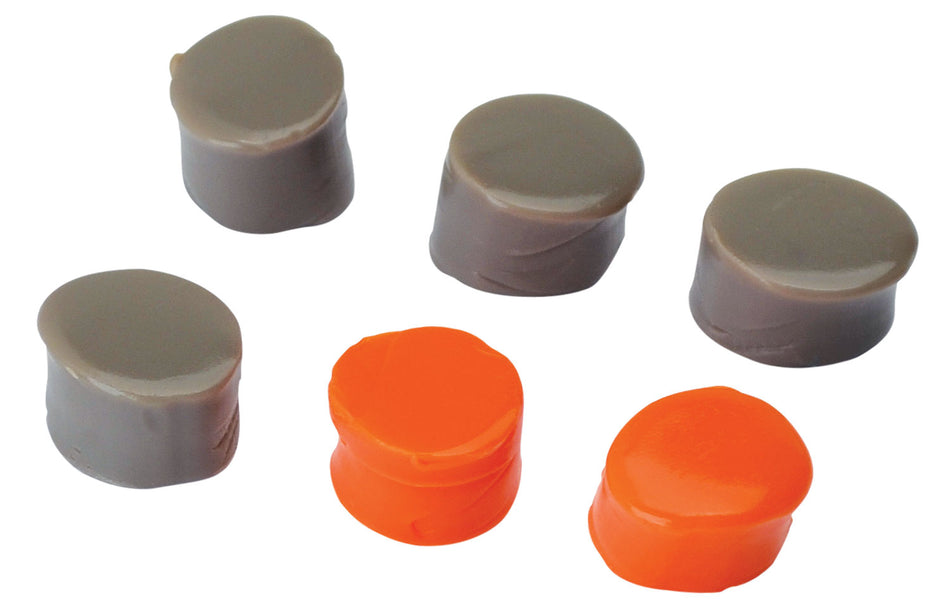 Walker's 3-Pack Silicone Putty Hearing Protection Plugs 32 dB NRR Flat Dark Earth Orange