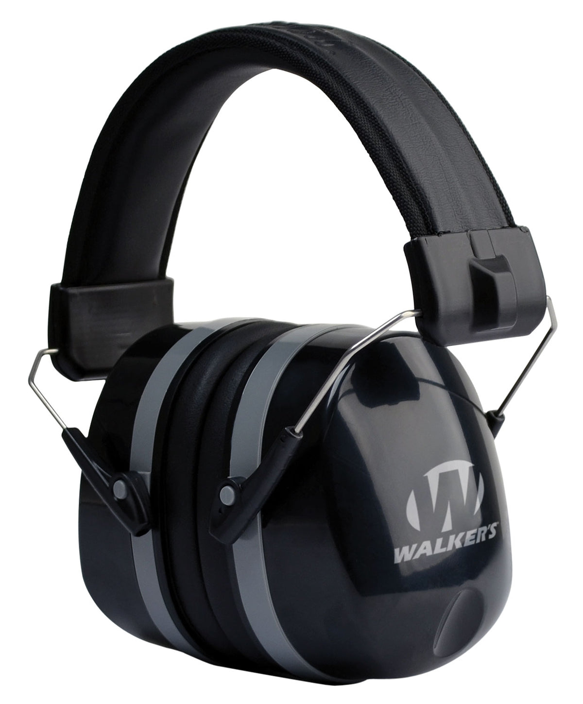 Walker's Folding Passive Hearing Protection Muff 32 dB NRR Black Polymer Over-Head