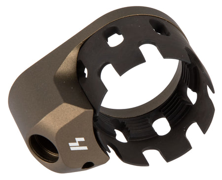 Strike Industries Flat Dark Earth Anodized AR Castle Nut and Extended End Plate Combo Steel