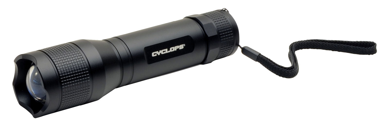 Cyclops TF-800 Tactical Flashlight 800 Lumens White Cree LED Black Aluminum Backpack Light Spot Flood Beam