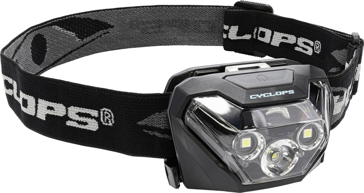 Cyclops HL500 Headlamp 500 Lumens Red/White LED Black 75 Meter Beam