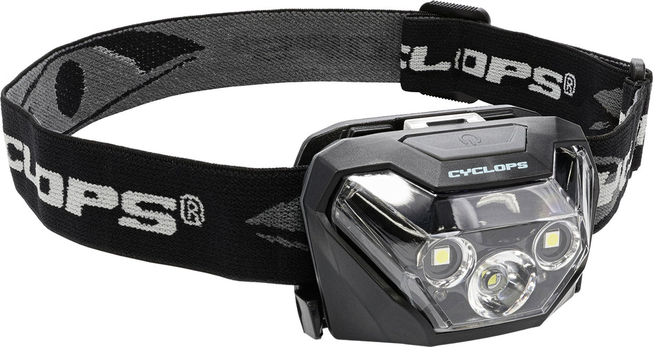 Cyclops HL500 Headlamp 500 Lumens Red/White LED Black 75 Meter Beam