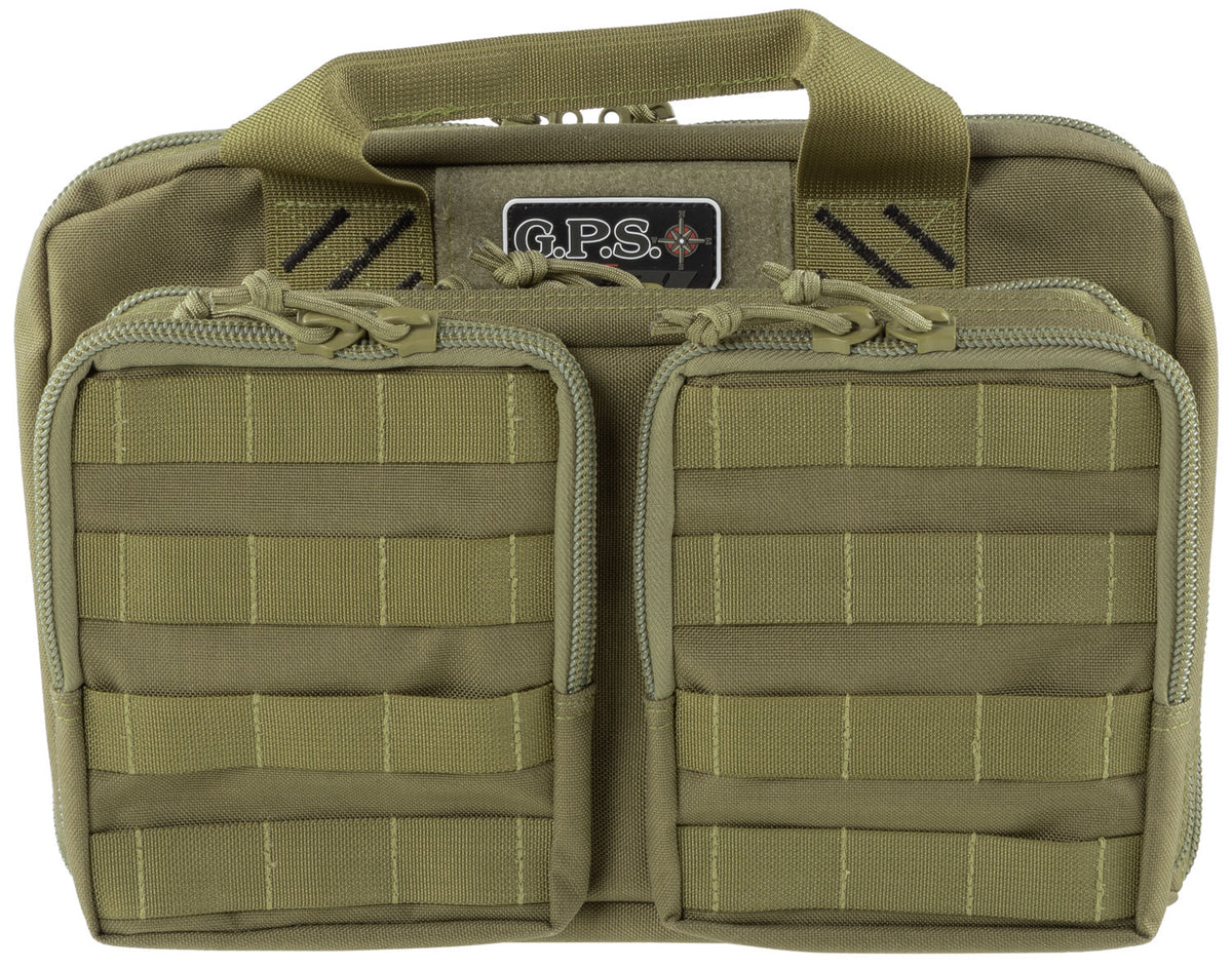 GPS T1312PCT Tan Tactical Range Bag with MOLLE Webbing, YKK Lockable Zippers & Visual ID System, 6 Handgun Capacity