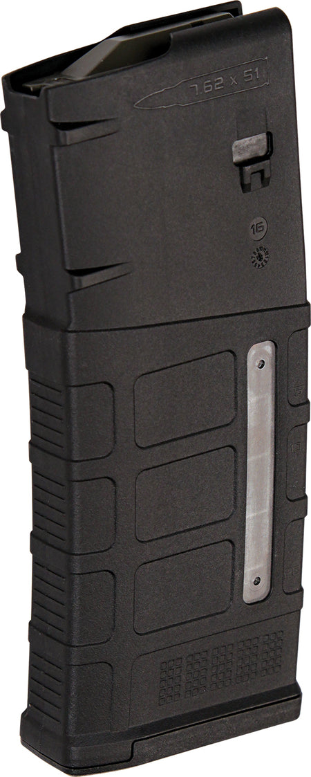 Magpul MAG292BLK 25-Round PMAG GEN M3 Magazine 308 Win/7.62x51mm NATO with Transparent MagLevel Windows Black
