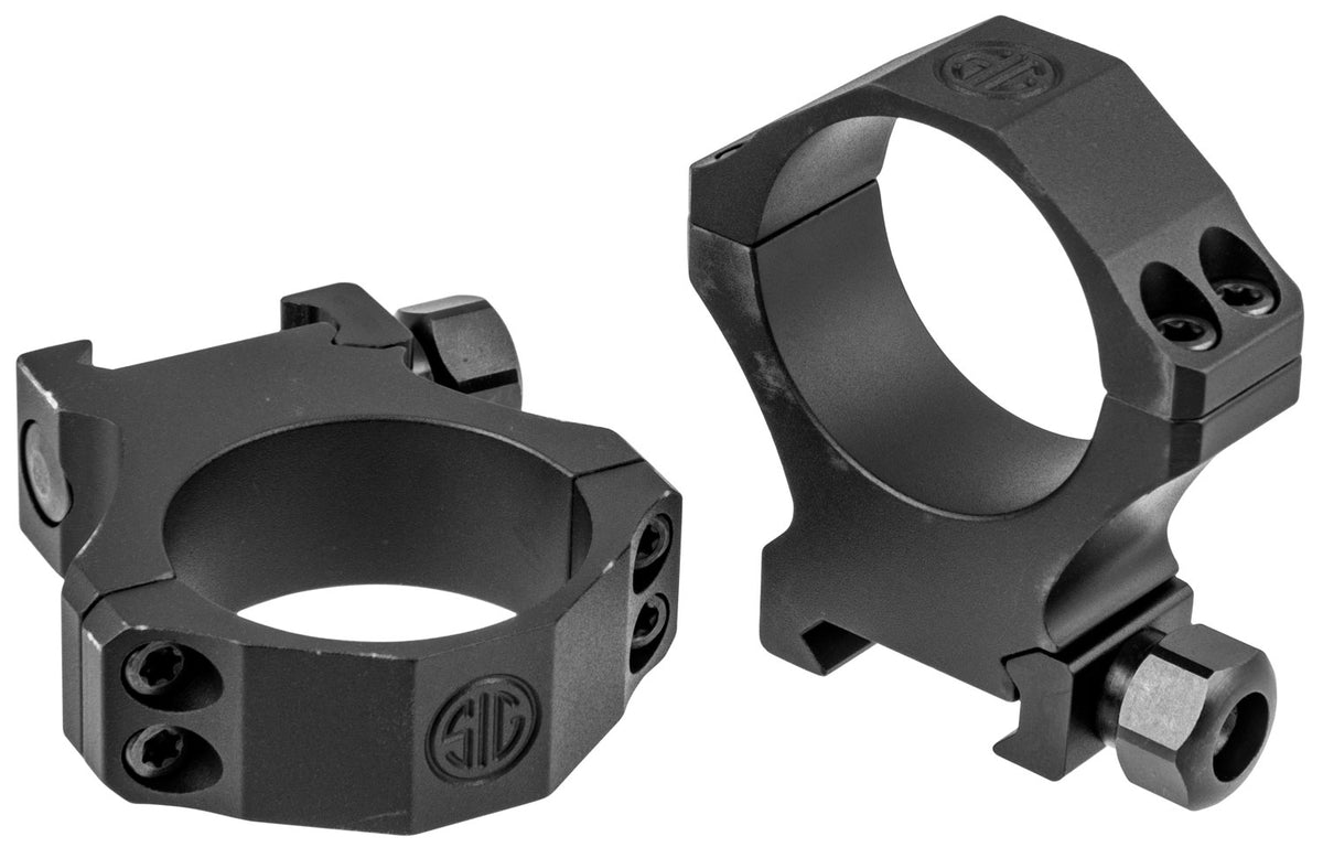 Sig Sauer SOA10018 Alpha 1 34mm Extra High 0 MOA Matte Black Riflescope Rings