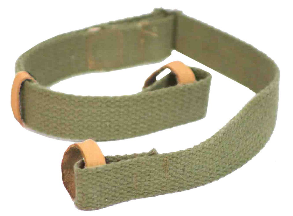 Crickett KSA803 Adjustable Green Canvas Rifle Sling with Leather Trim