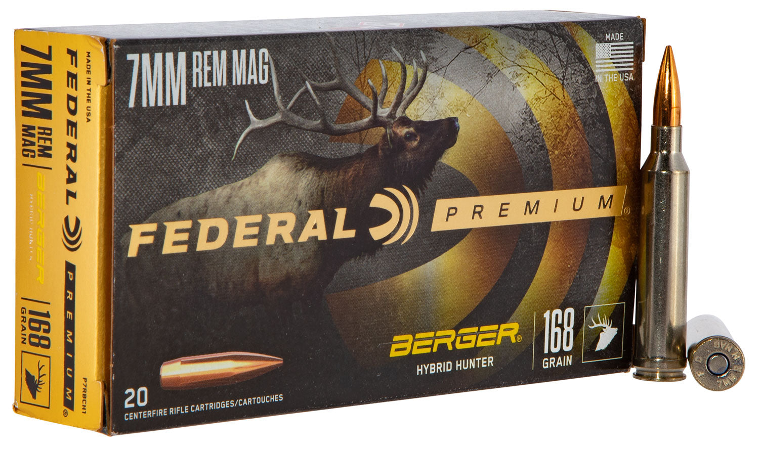 Federal Premium Berger Hybrid Hunter 168 Grain 7mm Remington Mag 2870 fps
