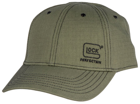 Glock Perfection Logo 1986 Ripstop Olive Adjustable Velcro Hat AS10079