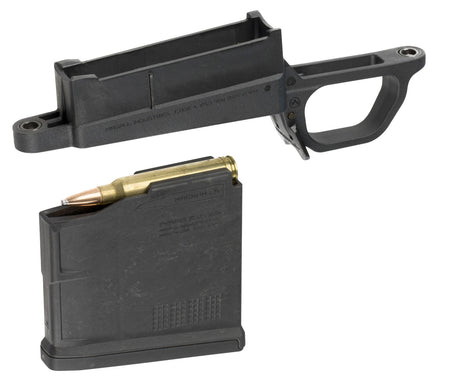 Magpul MAG569-BLK 700L Magnum Hunter Stock Bolt Action Magazine Well Drop-In Black Polymer PMAG5 AC Magnum Included