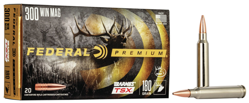 Federal Premium Barnes TSX 180 Grain .300 Winchester Mag 2960 fps