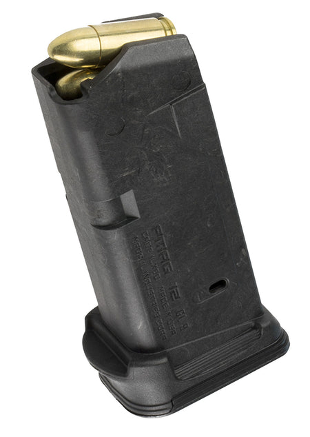 Magpul MAG674BLK PMAG GL9 Glock 26 12-Round 9x19mm Handgun Magazine Black Polymer