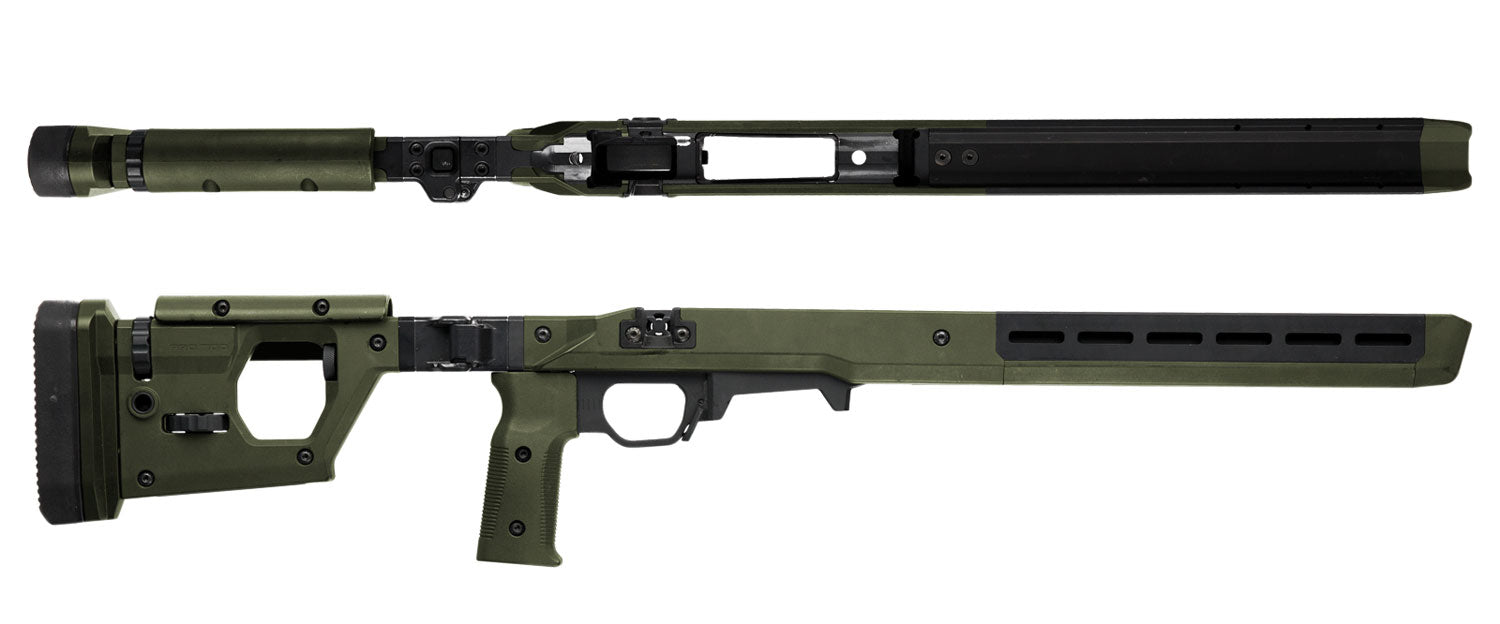 Magpul OD Green Pro 700 Folding Rifle Chassis Ambidextrous for Remington 700 SA