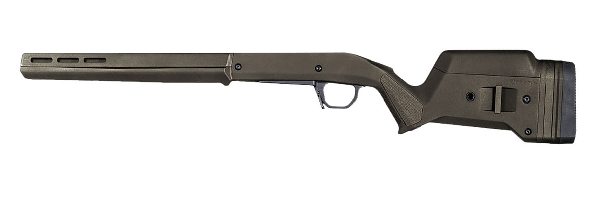Magpul Hunter American SA Stock OD Green Synthetic Adjustable Comb Aluminum Bedding Drop-In for Ruger American