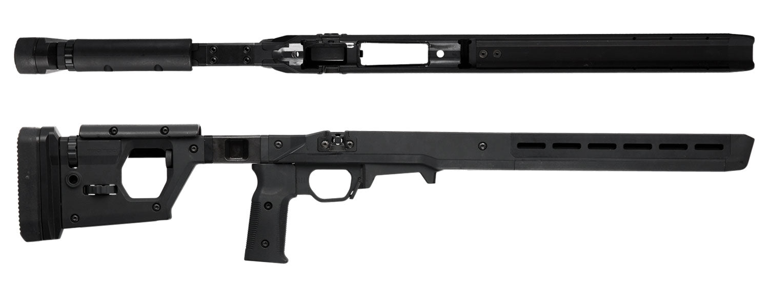 Magpul Pro 700 Fixed Chassis Stock Black Synthetic Fully Ambidextrous Aluminum Bedding for Remington 700 SA
