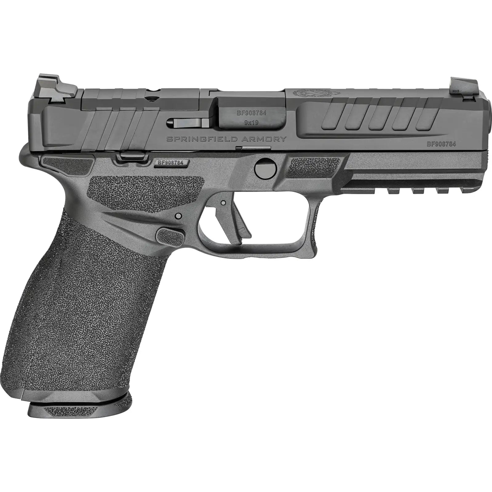 dSPRINGFIELD ARMORY ECHELON 4.5" 9MM U NOTCH M.S. GEAR UP 25 5 MAG, RANGE BAG, VIRIDIAN OPTIC